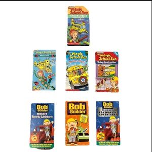 Here we have a bundle of 7 VHS tapes Bob the builder / magic schoolbus